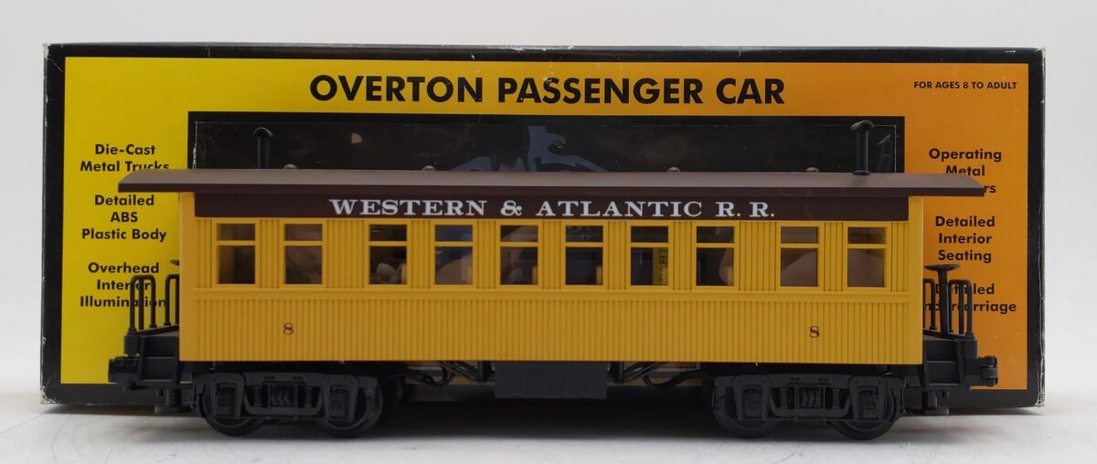 MTH 30-6400-2 O Gauge Western & Atlantic Railroad Overton Illuminated Coach EX/Box