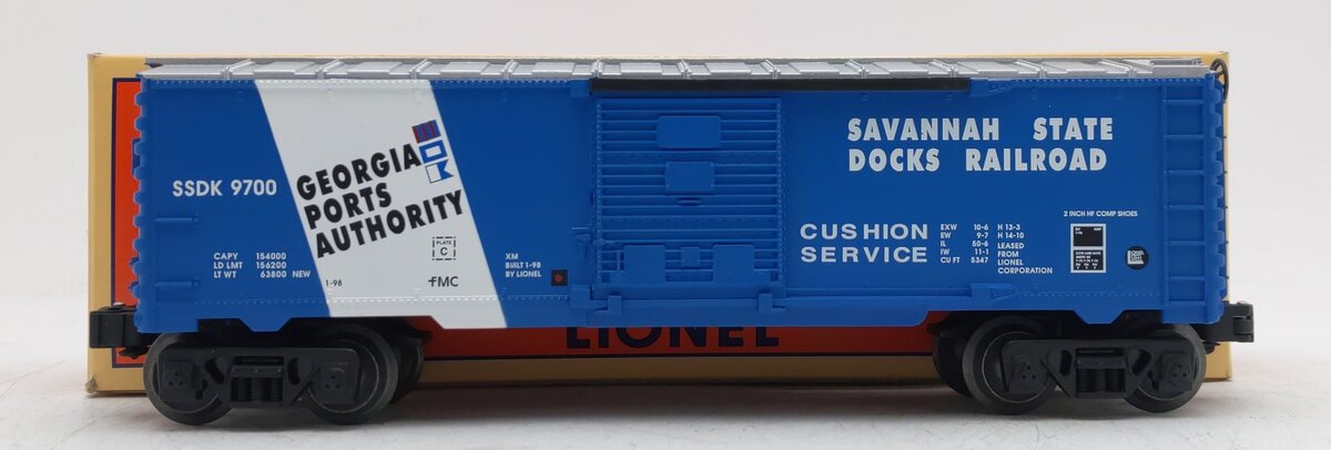 Lionel 6-16285 O Gauge Savannah State Docks Boxcar #9700 EX/Box