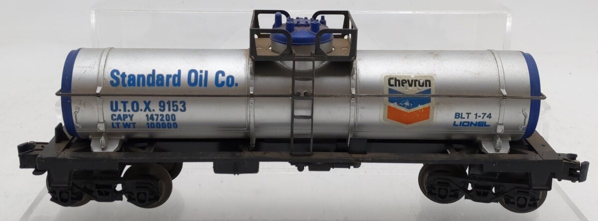 Lionel 6-9153 O Gauge Chevron Single Dome Tank Car VG