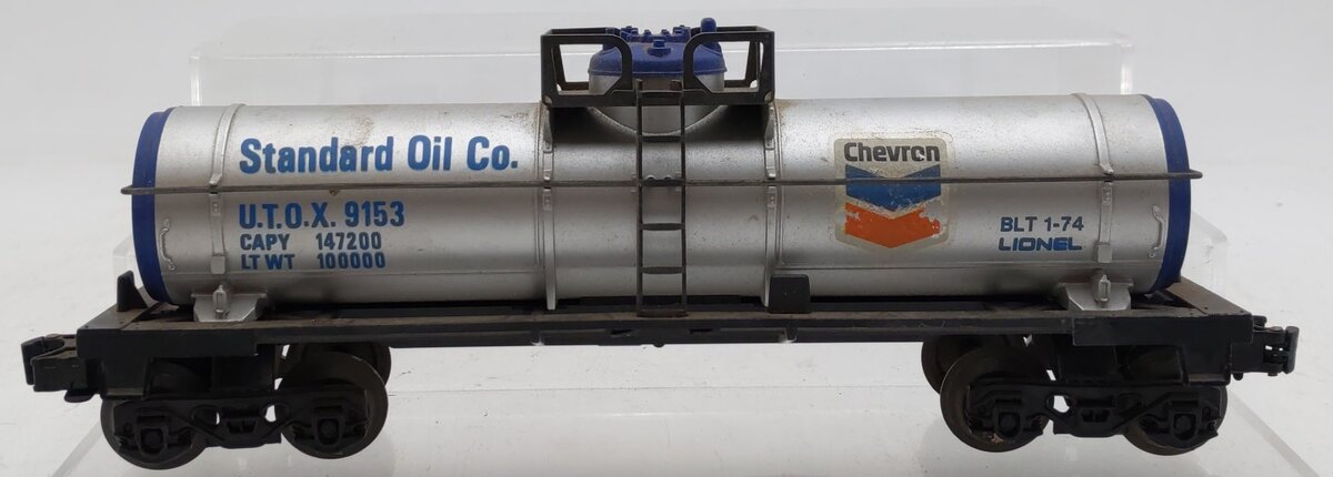 Lionel 6-9153 O Gauge Chevron Single Dome Tank Car VG