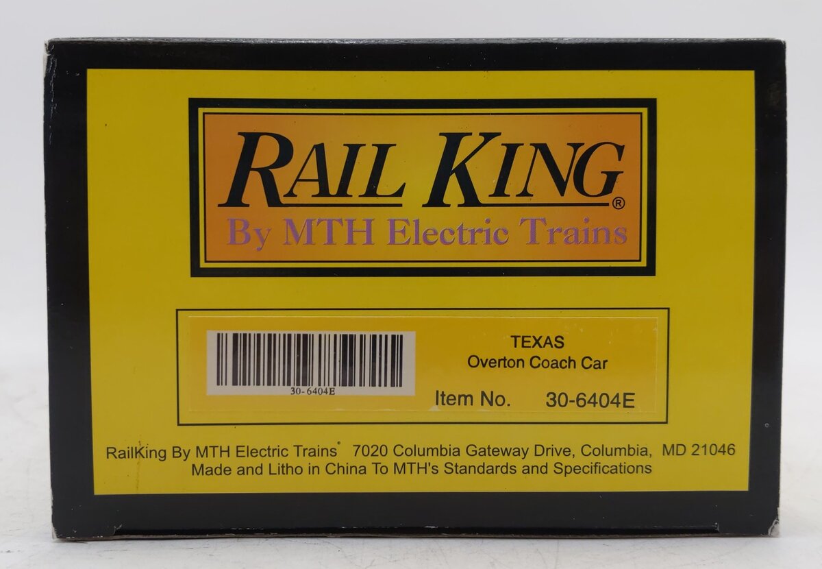 MTH 30-6404E O Gauge Western & Atlantic Railroad Texas Overton Coach Car #22 EX/Box