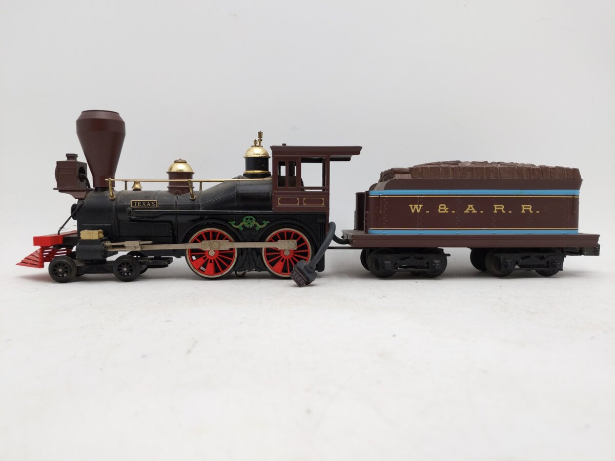 MTH 30-1135-1 O Gauge W.A.R.R. 4-4-0 Texas Steam Locomotive & Tender w/PS1 EX