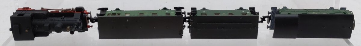 Arnold Rapido 045 N Scale Steam Engine & Passenger Car Starter Set EX/Box