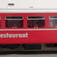 LGB 3068 G Scale RhB Red Restaurant / Diner Car (Metal Wheels) LN
