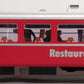 LGB 3068 G Scale RhB Red Restaurant / Diner Car (Metal Wheels) LN