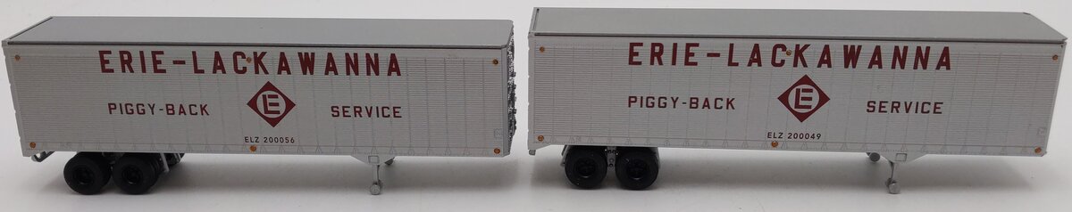 Athearn 70485 HO Scale Erie Lackawanna 40' Trailers (Set of 2) EX/Box