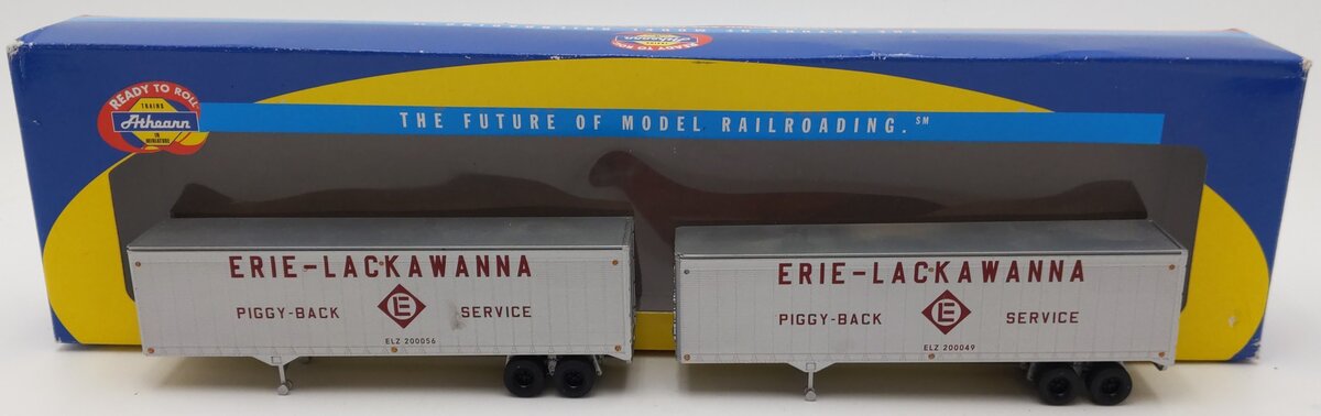 Athearn 70485 HO Scale Erie Lackawanna 40' Trailers (Set of 2) EX/Box