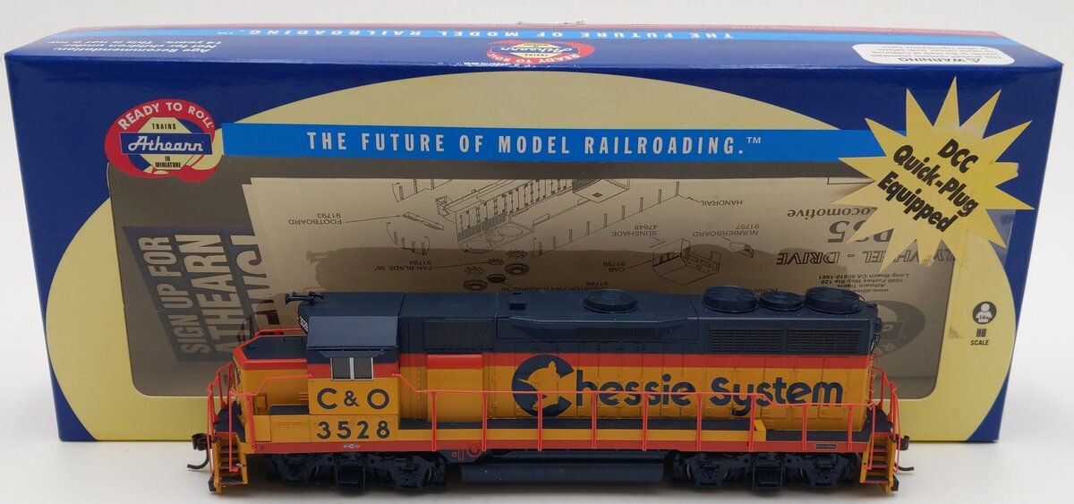 Athearn 96062 HO Chessie System/C&O EMD GP35 Diesel Locomotive #3528 EX/Box