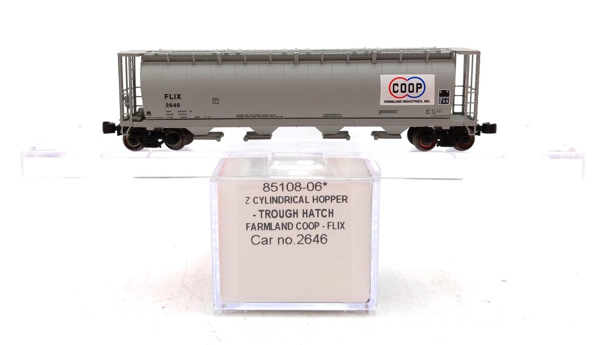 InterMountain 85108-06 Z Scale FLIX 4 Bay Cylindrical Hopper #2646 NIB