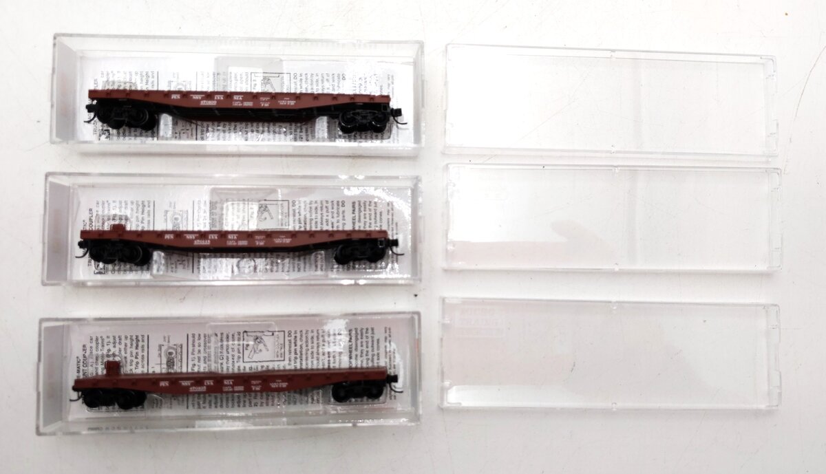 Micro-Trains 99301940 N PRR Flatcar Set w/Construction Equipment (Set of 3) NIB