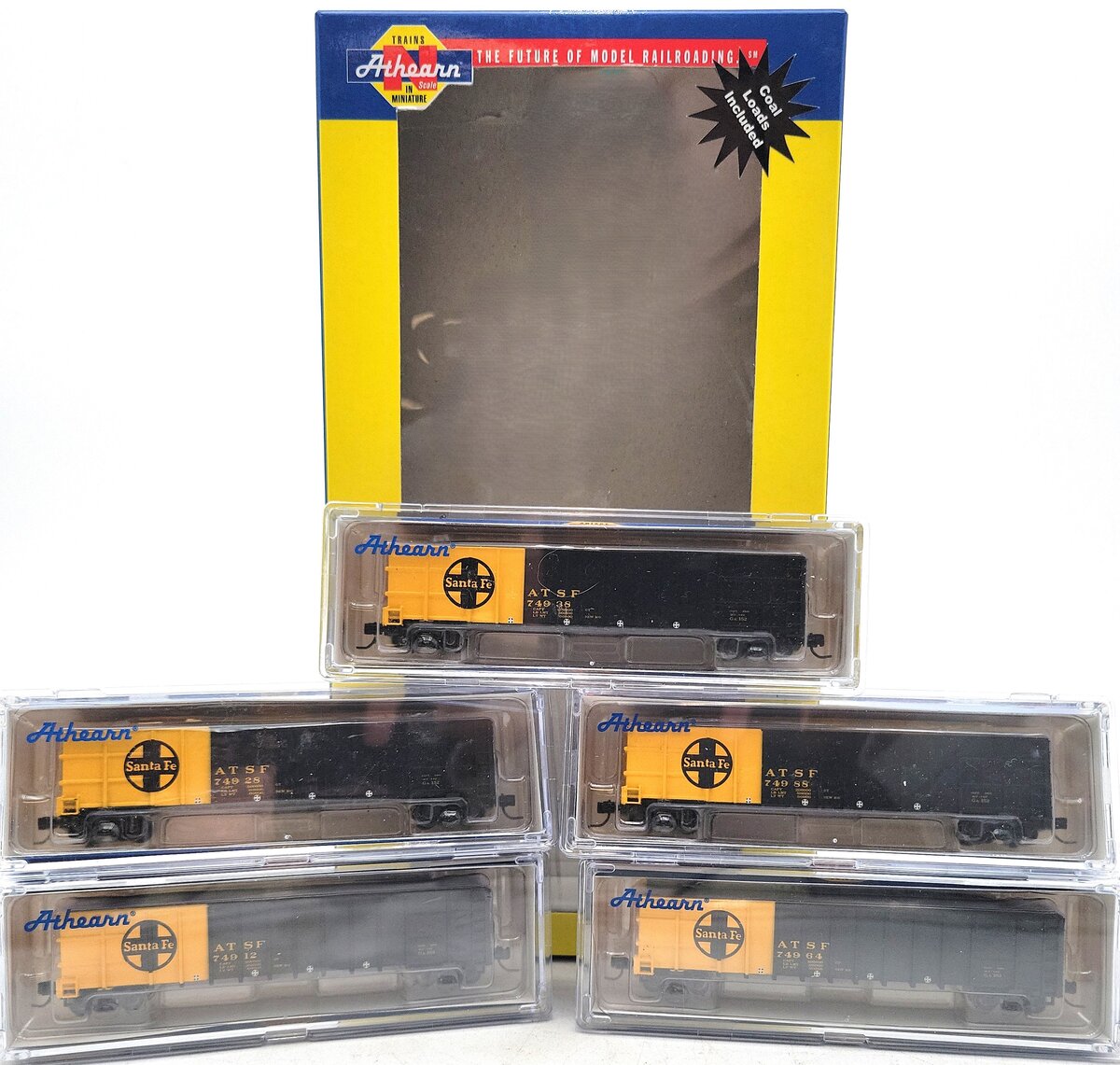 Athearn N Scale Santa Fe High Side Gondolas [5 pack] NIB