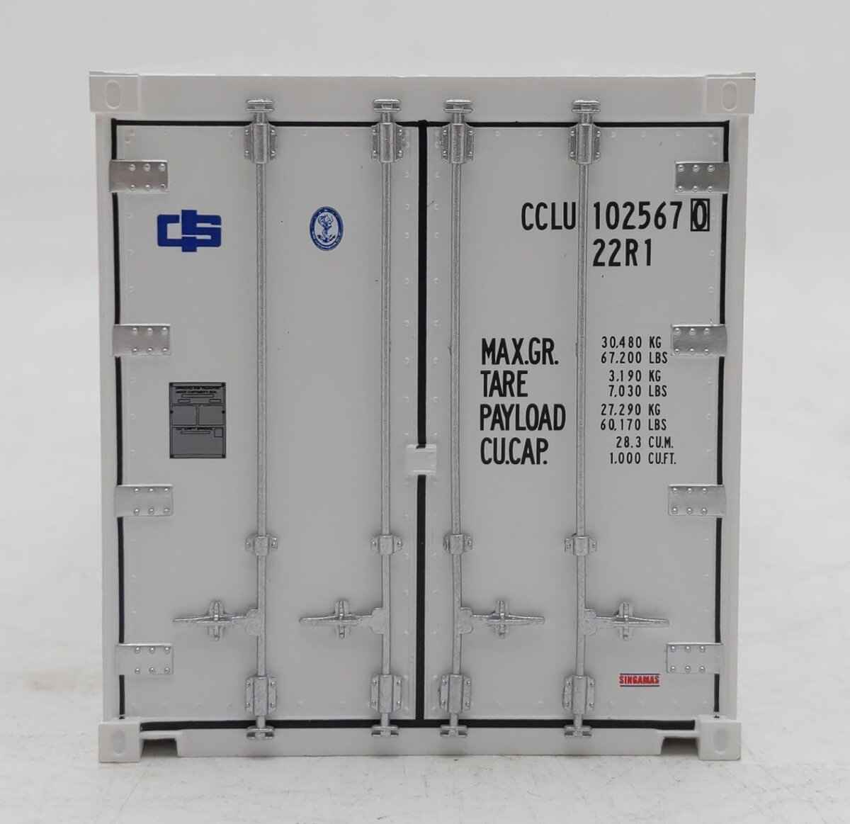 Atlas 3002231-6 O Gauge CCLU China Shipping 20' Refrigerated Container #1025670 LN/Box