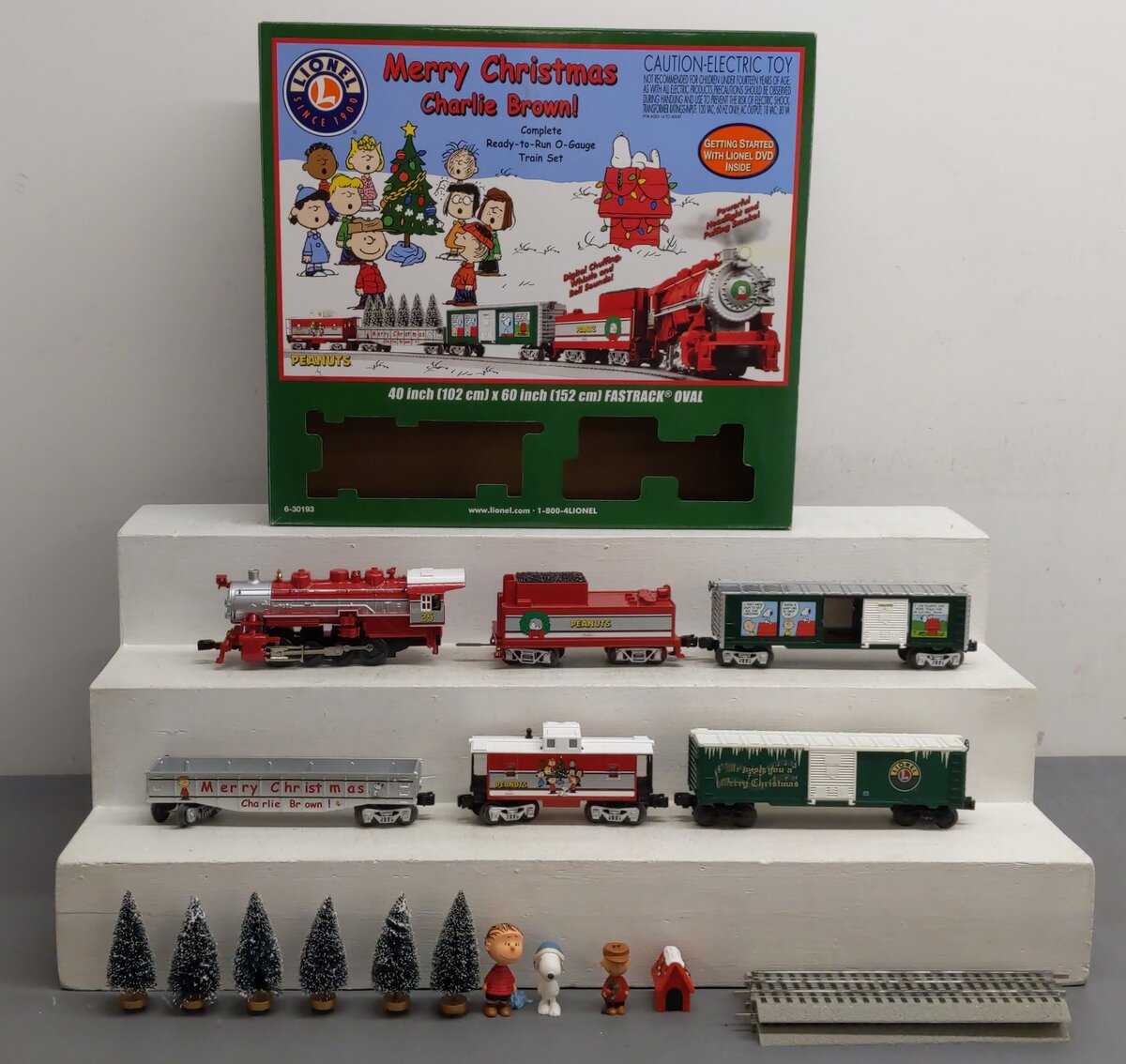 Lionel 6-30193 O Gauge Peanuts Christmas Steam Train Set EX/Box