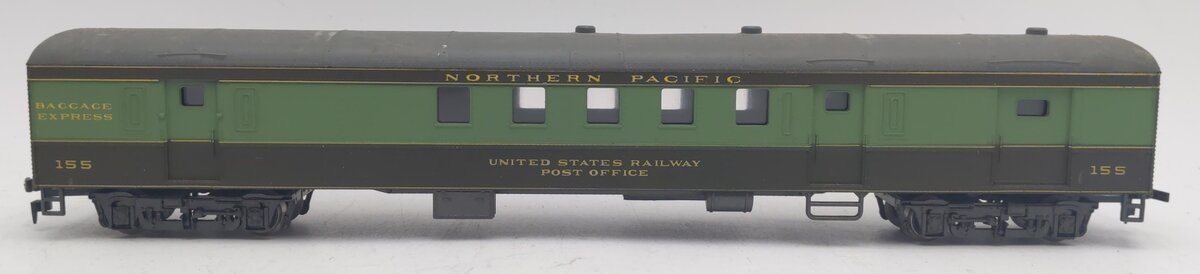 AHM 6442 HO Scale Northern Pacific 72' 1930 RPO Baggage Passenger Car #155 VG/Box