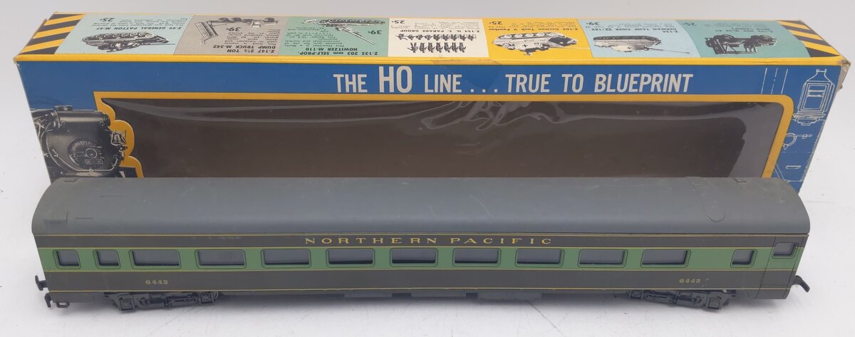 AHM 6443 HO Scale Northern Pacific 1935 Coach Car #6443 EX/Box