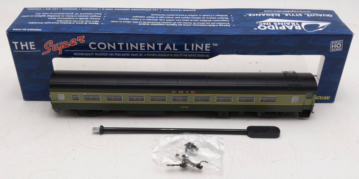 Rapido Trains 100180 HO Scale Erie Lightweight Coach #1002 MT/Box