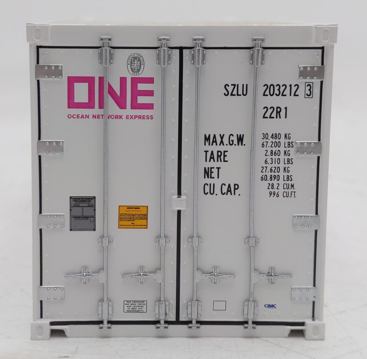 Atlas 3002234-1 O Gauge SZLU 'One' 20' Refrigerated Container #2032123 EX/Box