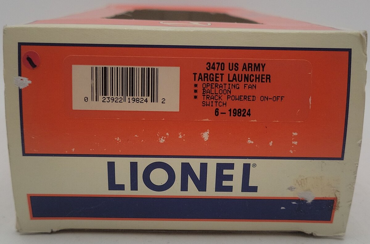 Lionel 6-19824 O Gauge U.S. Army Operating Target Launching Car #19824 EX/Box