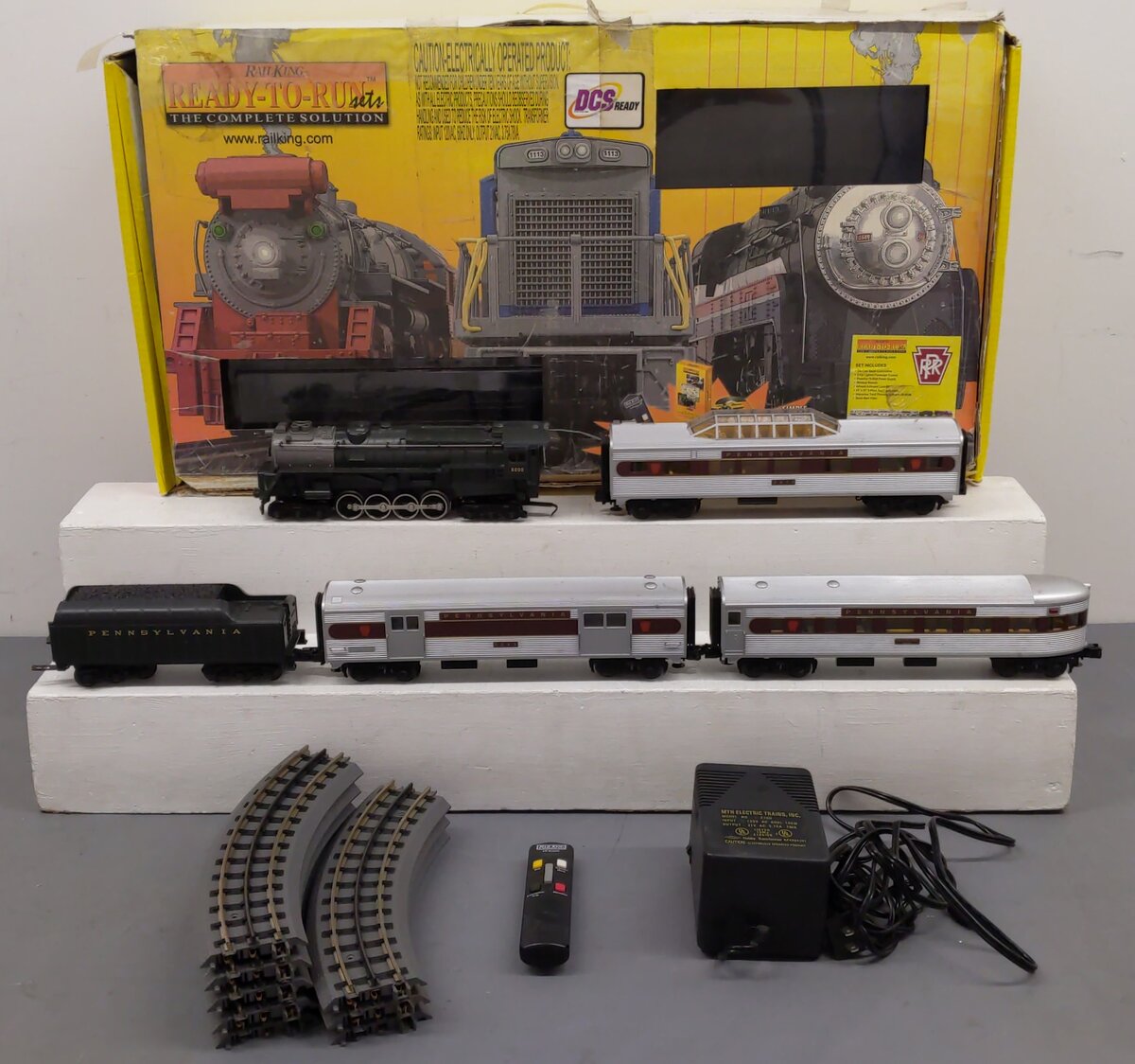 MTH 30-4087-1 PRR RailKing 6-8-6 Bantam Turbine O Gauge Steam Train Set w/PS 2.0 EX/Box