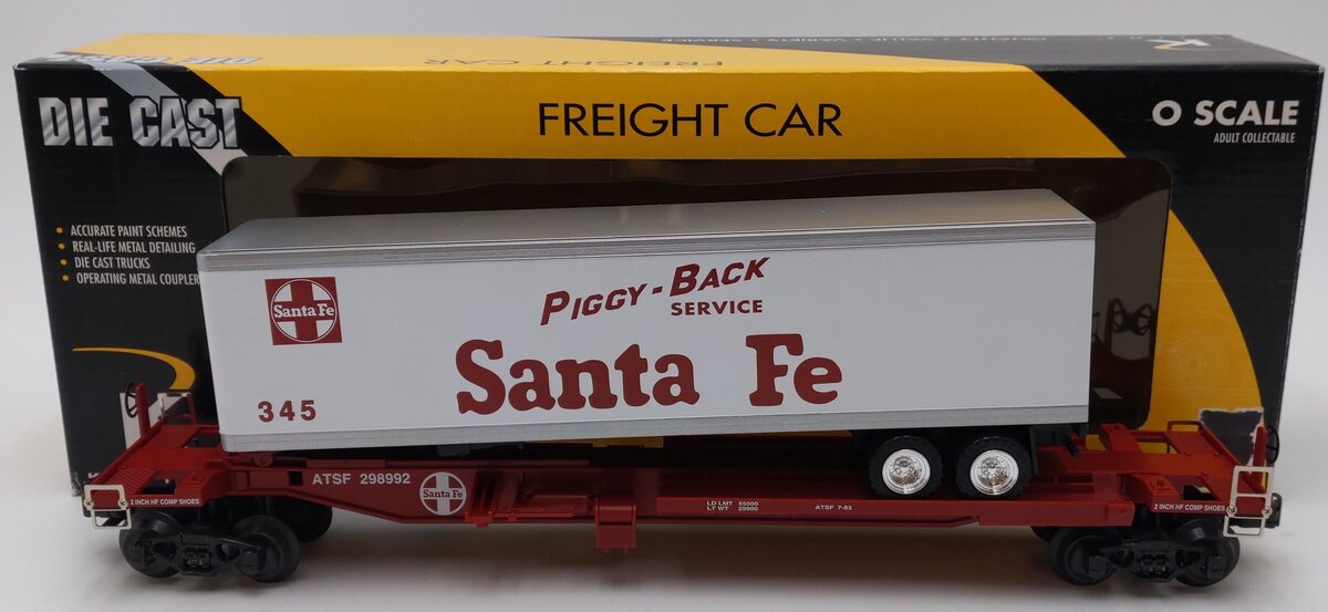K-Line K771-1051 O ATSF Front Runner w/Trailer #345 EX/Box