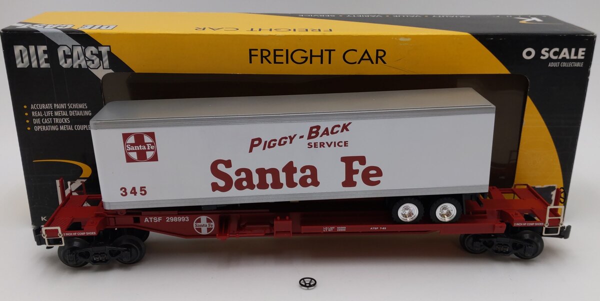 K-Line K771-1051 O ATSF Front Runner w/Trailer #345 EX/Box