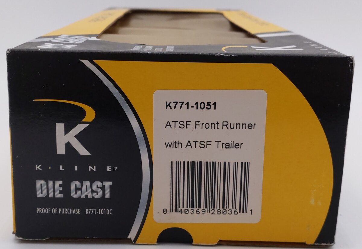 K-Line K771-1051 O ATSF Front Runner w/Trailer #345 EX/Box