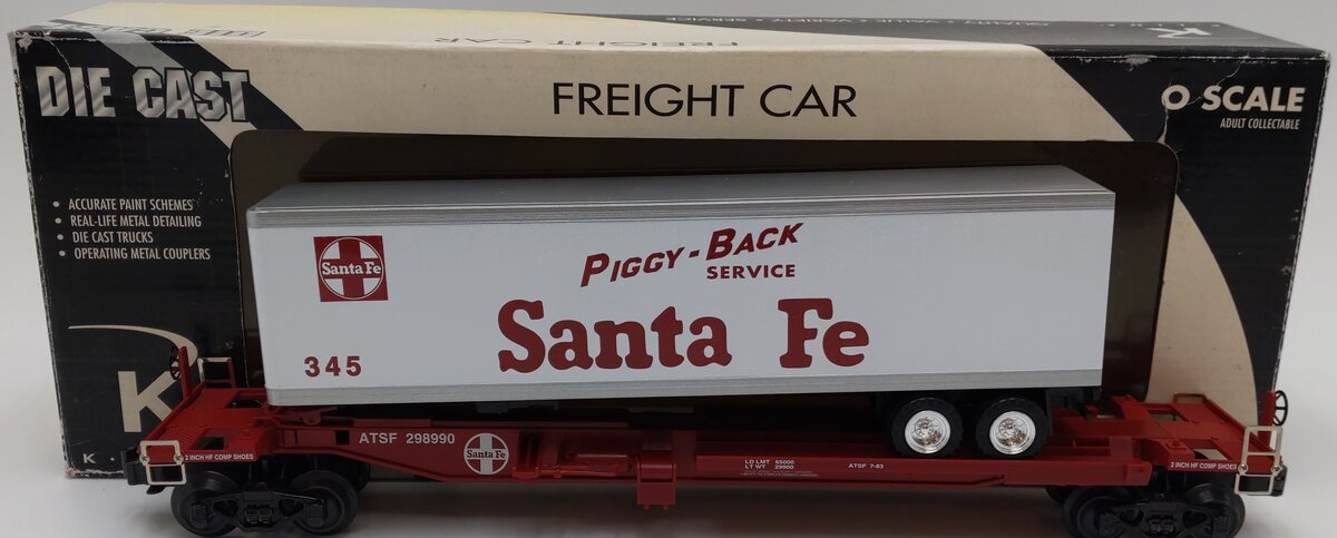 K-Line K771-1051 O ATSF Front Runner w/Trailer #345 EX/Box