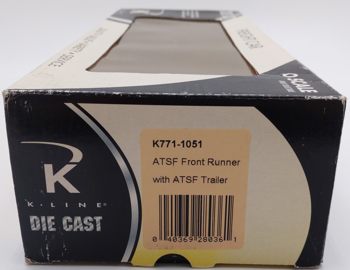 K-Line K771-1051 O ATSF Front Runner w/Trailer #345 EX/Box
