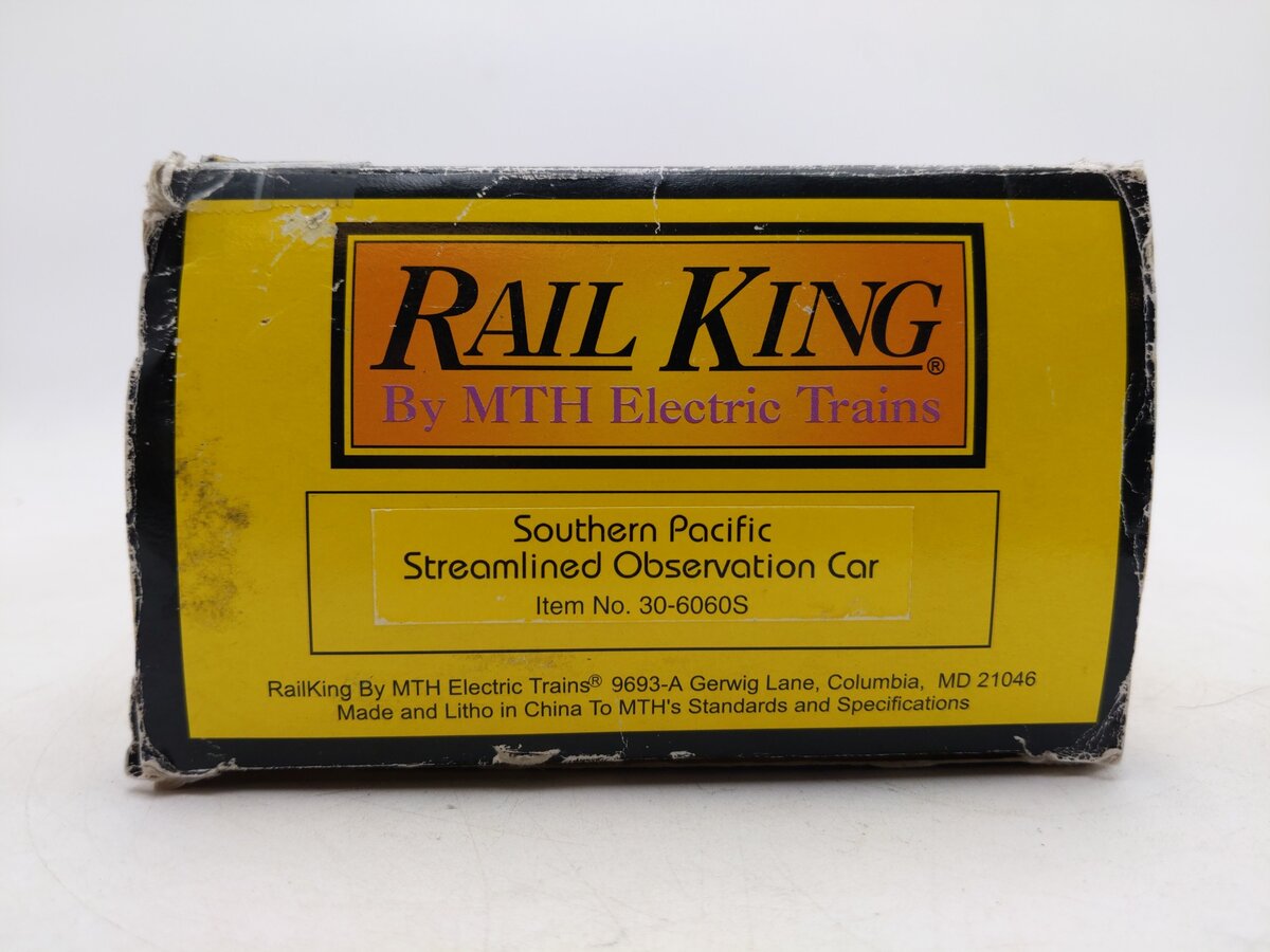 MTH 30-6060S O Gauge Southern Pacific Streamlined Observation Car #10282 LN/Box