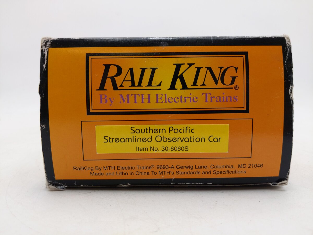 MTH 30-6060S O Gauge Southern Pacific Streamlined Observation Car #10282 LN/Box