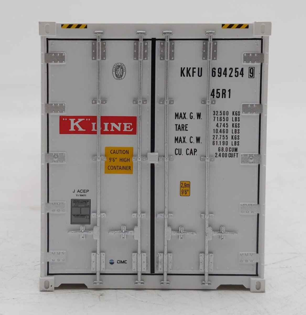 Atlas 3006354-6 O Gauge KKFU K-Line 40' Refrigerated Container #6942549 EX/Box