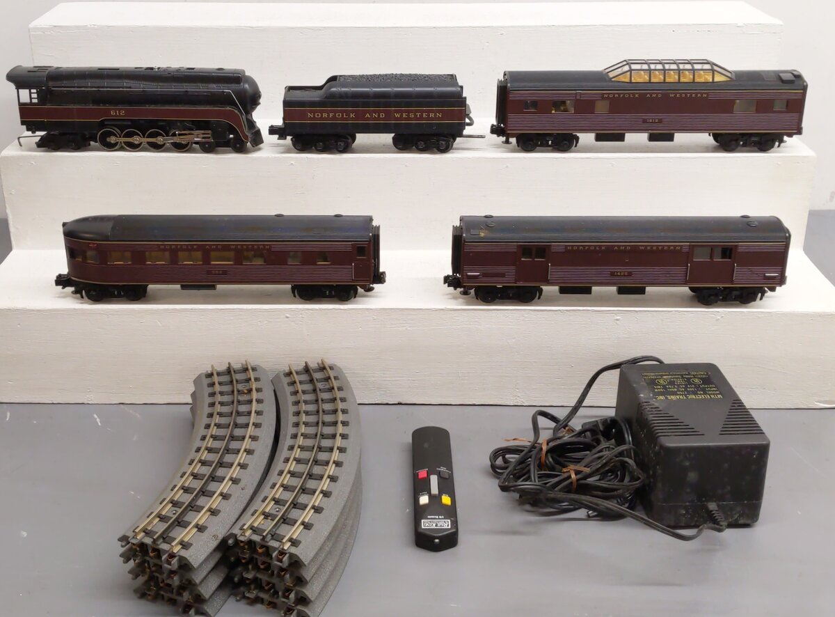 MTH 30-4036-1 O Gauge N&W 4-8-4 J Bantam Steam Passenger Train Set w/PS2 #612 EX/Box
