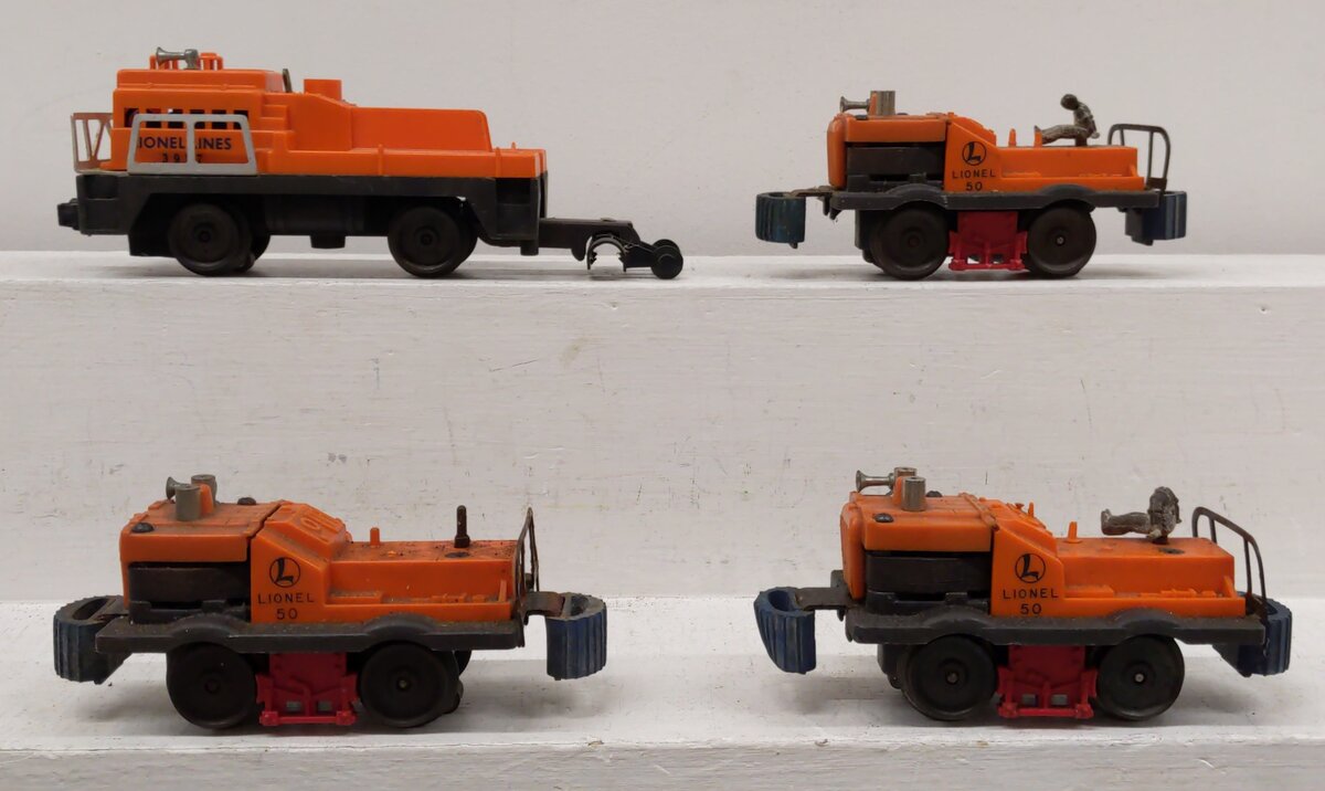 Lionel Vintage O Track Cleaning Car & Motorized Gang Cars: 50, 3927 [4] VG