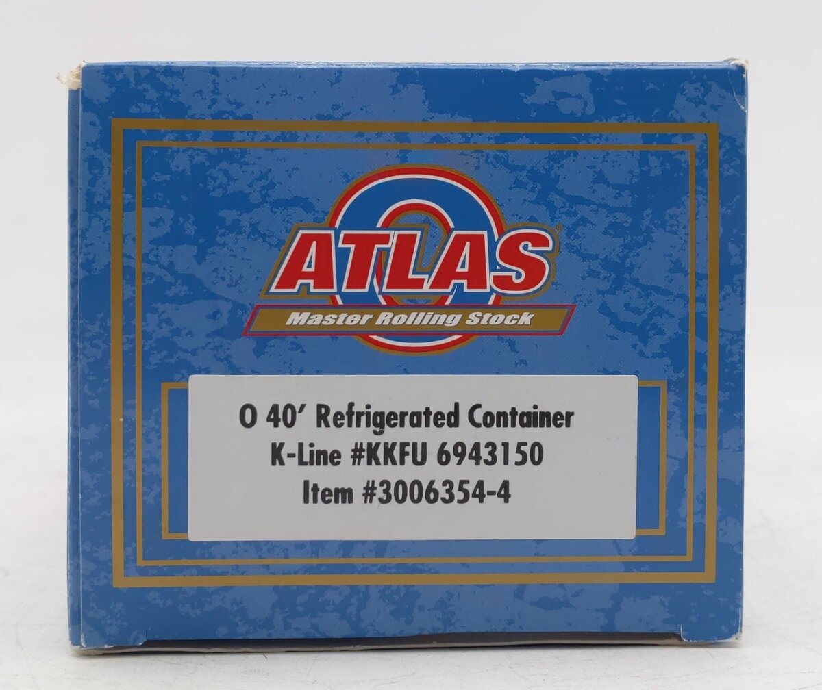 Atlas 3006354-4 O Gauge KKFU K-Line 40' Refrigerator Container #6943150 EX/Box