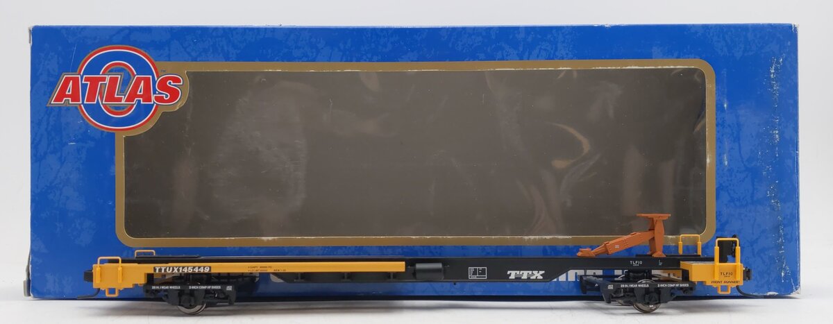 Atlas 7954-3 O Scale TTUX Xtra Lease Flatcar #125449 -2 Rail EX/Box