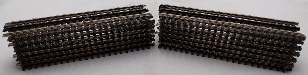 Atlas 6050 O Nickel Silver 10" Straight Track with Brown Ties (14) VG