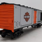 MTH 30-74293 O Gauge Harley-Davidson 40' Window Box Car with 2 2001 Road King VG/Box