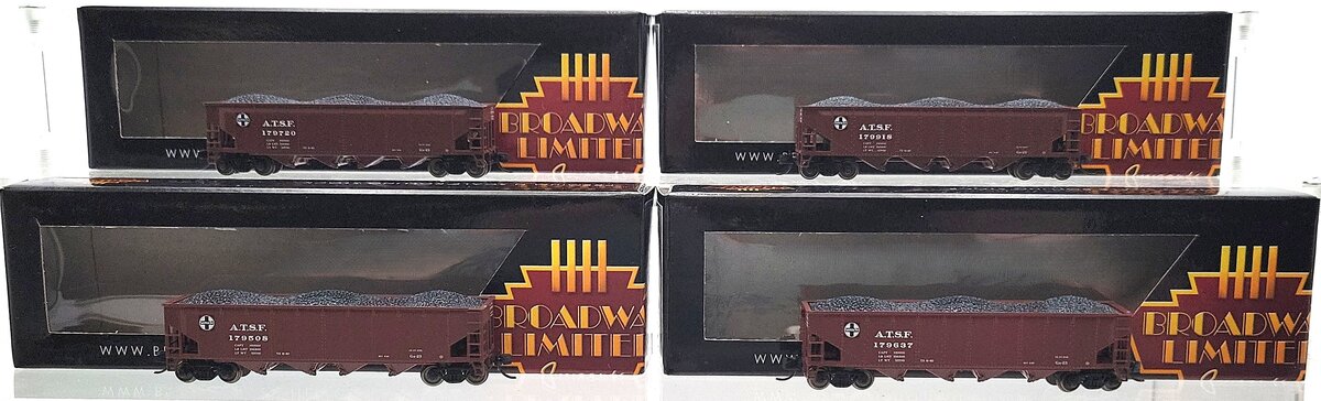 Broadway Limited 7433 N ATSF Fantasy ARA 70-Ton Quad Hopper Pack (Pack of 4) LN/Box