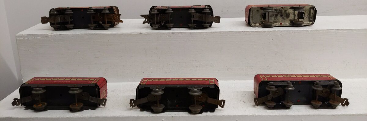Marx Vintage O Tinplate Pullman Cars & Caboose: 558, 556 [6] VG