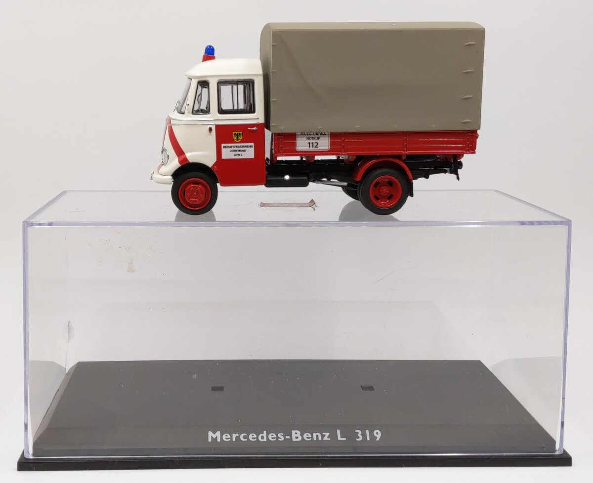 Schuco 1:43 Diecast Mercedes-Benz L319 Truck w/ Bed Cover VG