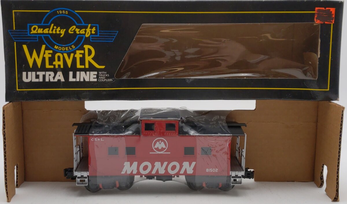 Weaver 81502 O Gauge Monon Caboose 3 Rail NIB
