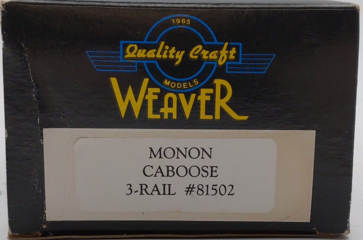 Weaver 81502 O Gauge Monon Caboose 3 Rail NIB