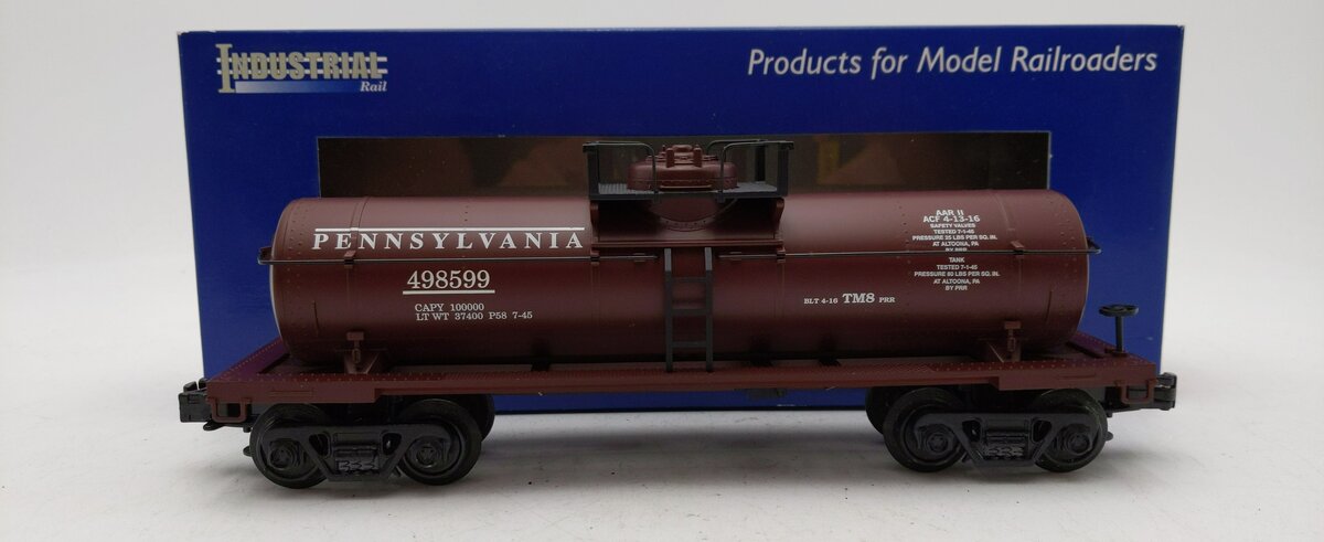 Industrial Rail 6002 O Gauge Pennsylvania Single Dome Tank Car #498599 LN/Box
