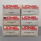 Lionel O Assorted Freight Cars 5739, 5704, 5710, 5711, 5709, 5702 [6] EX/Box