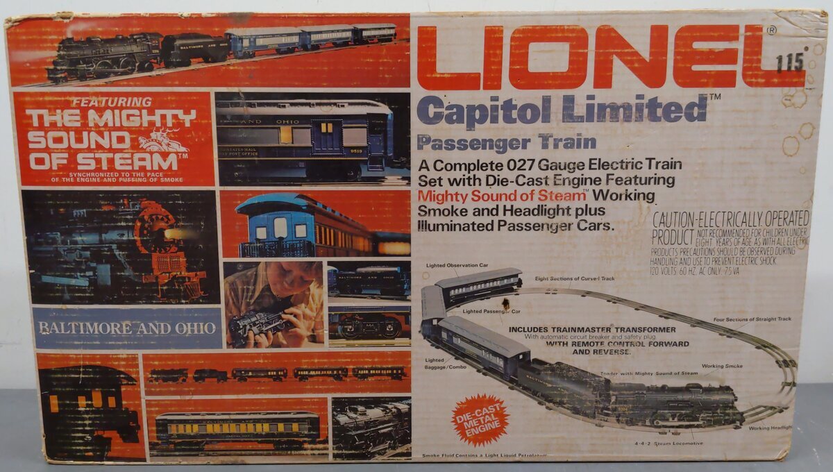 Lionel 6-1587 O Gauge Capitol Limited Set VG/Box
