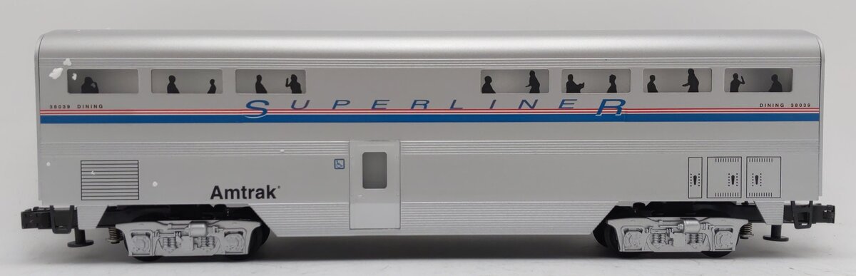 Williams O Gauge Amtrak Superliner Aluminum Dining Car #38039 EX/Box