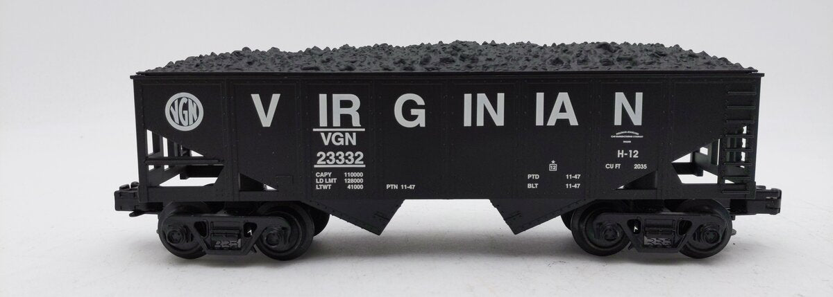 Industrial Rail 4001 O Gauge Virginian O27 Hopper Car w/ Coal Load #23332 LN/Box