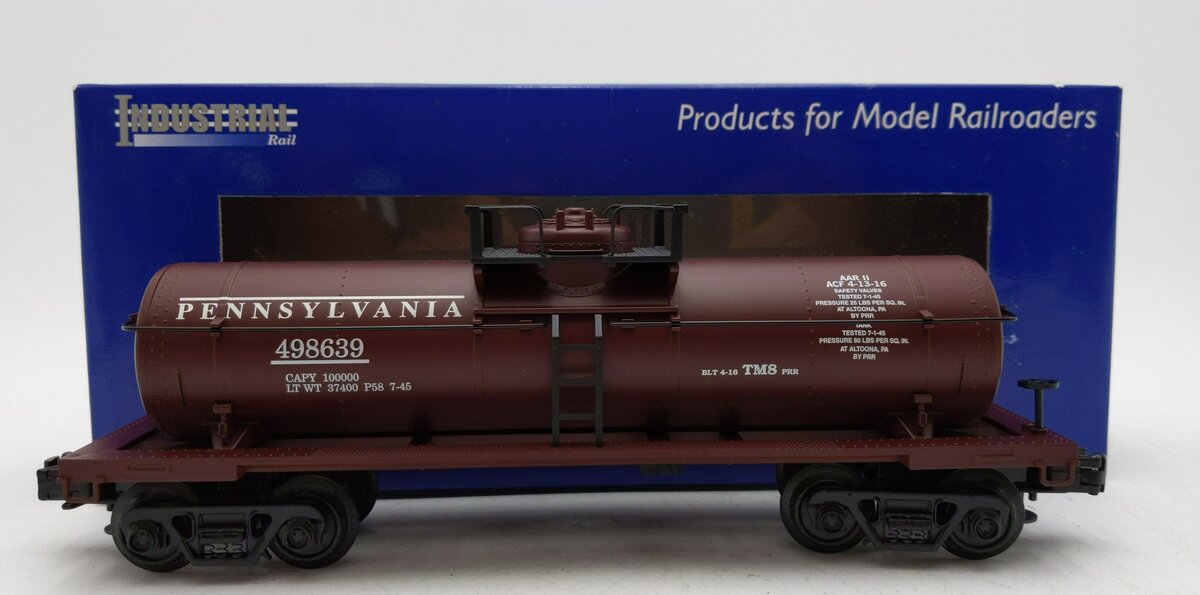 Industrial Rail IDM6002 O Gauge Pennsylvania 1-Dome Tank Car #498639 LN/Box
