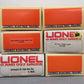 Lionel O Gauge Assorted Freight Cars 5760, 9628, 16123, 19603, 16123, 52044 [6] EX/Box