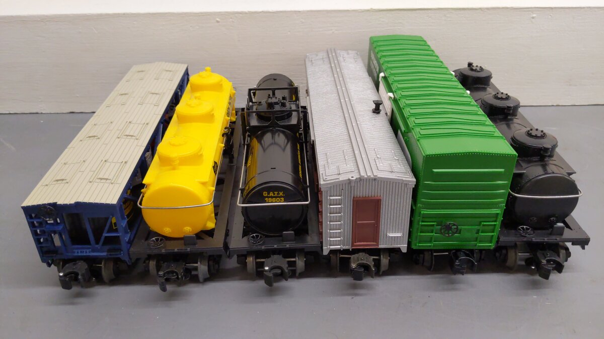 Lionel O Gauge Assorted Freight Cars 5760, 9628, 16123, 19603, 16123, 52044 [6] EX/Box